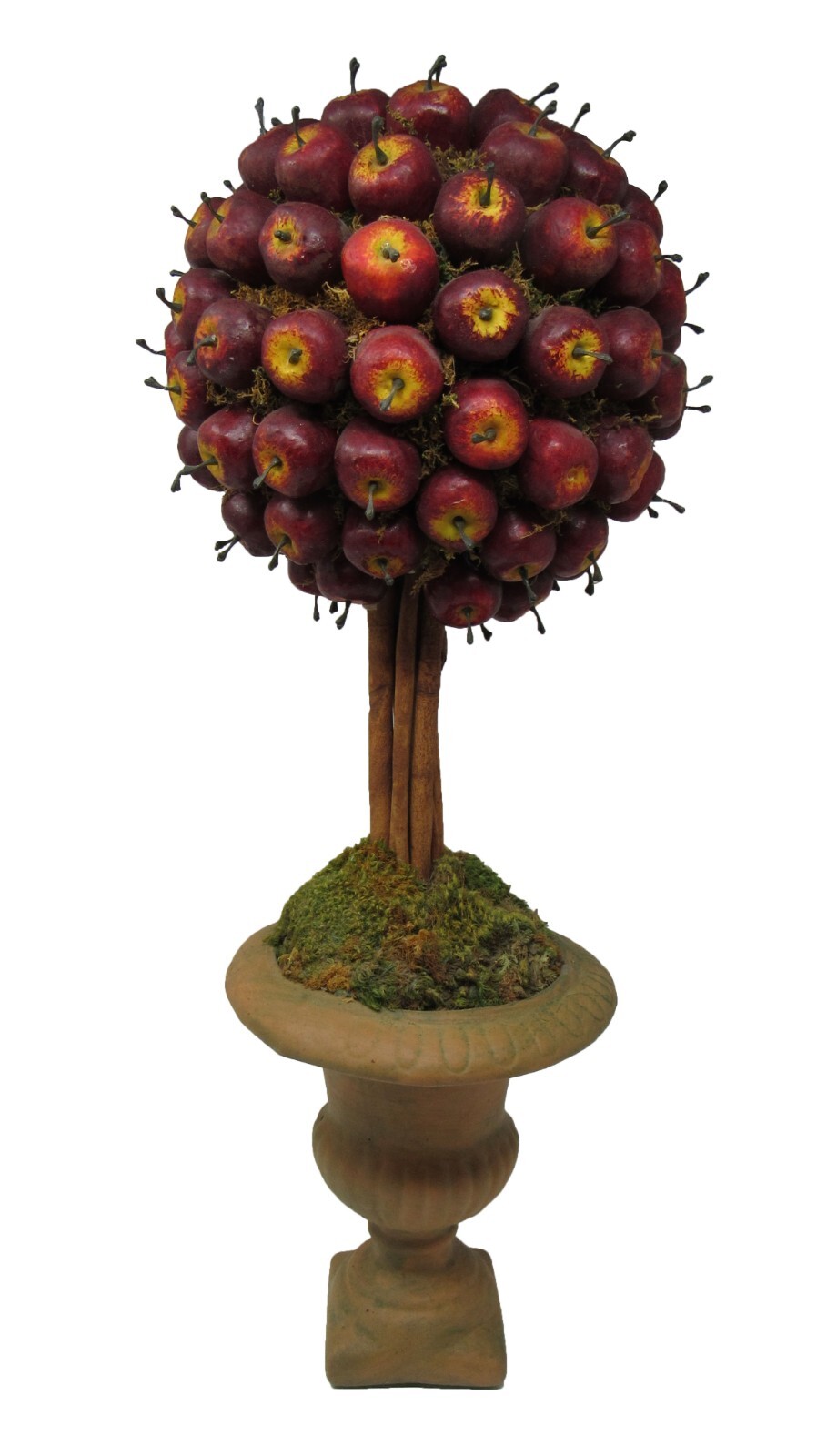 Vintage Apple Topiary Tree in Decorative Urn Farmhouse Country Home Decor 22″