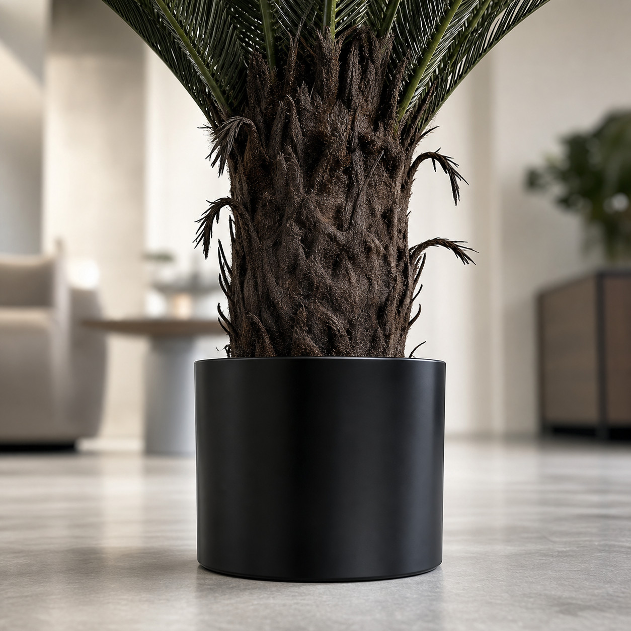 2 Pcs 120cm Artificial Sago Palm Cycas Tree Full Foliage Potted Cycad Home Decor