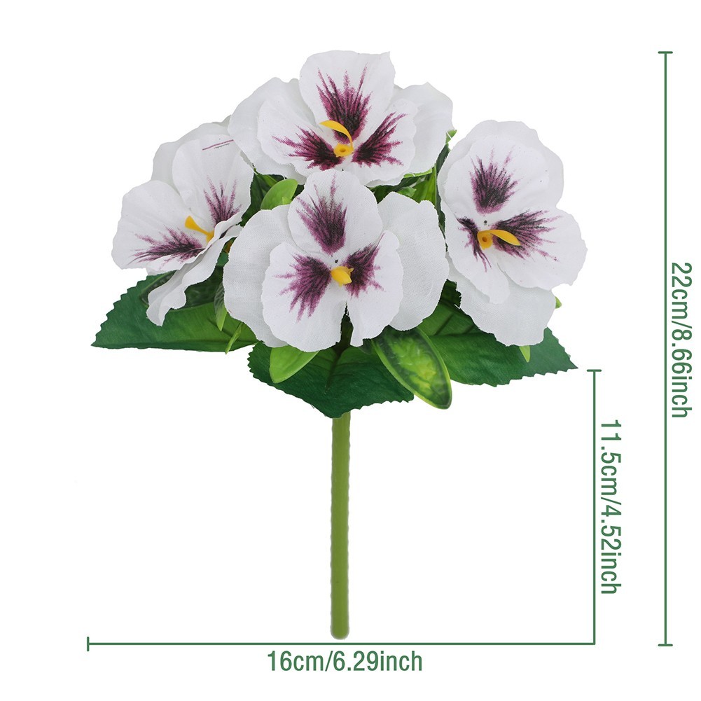 Decorative Artificial Pansy Flowers in 6 Colors for Table and Wall Art