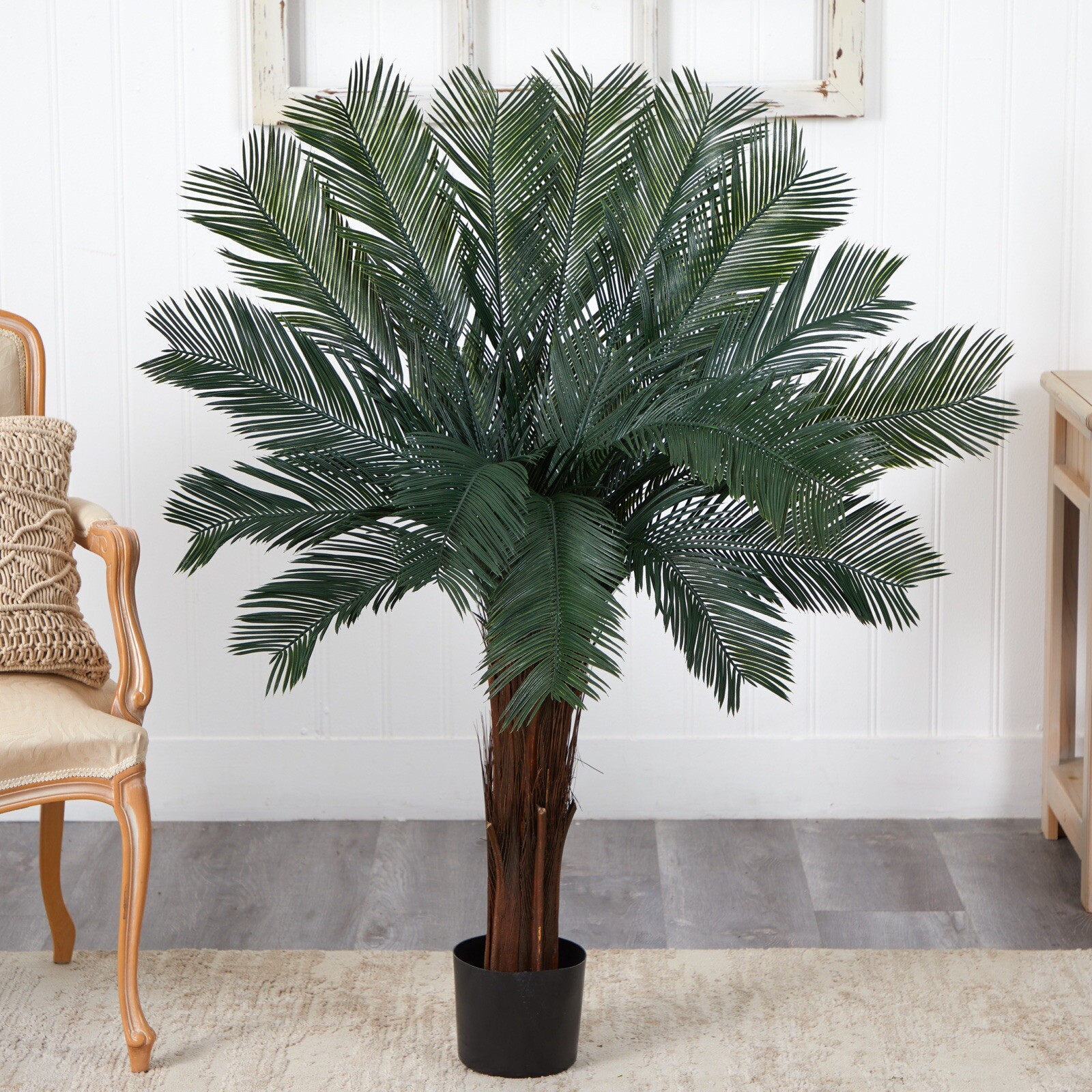 4’ Cycas Palm Artificial Tree UV (Indoor/Outdoor) Home Decor. Retail $194