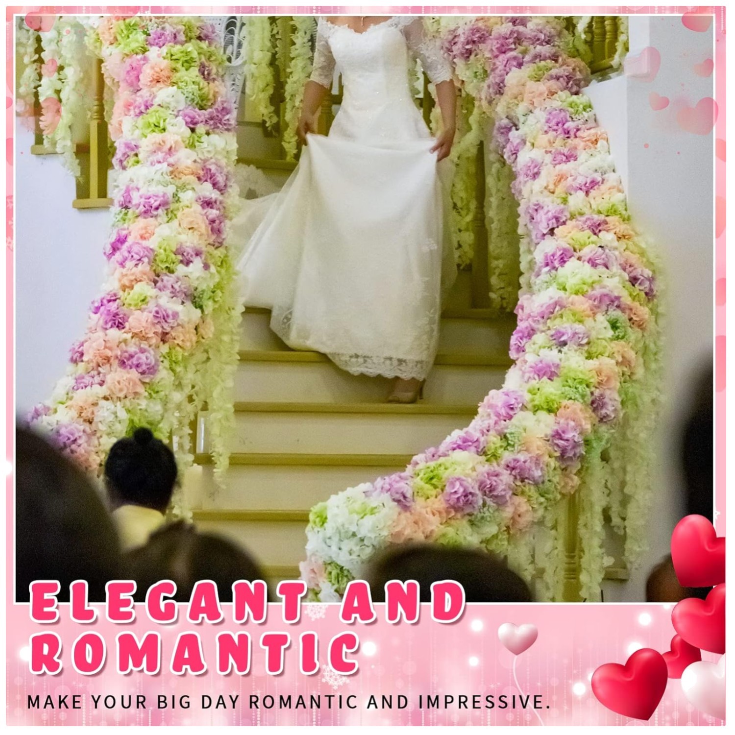 Faux Vine Flower Backdrop for Weddings – 60 Packs