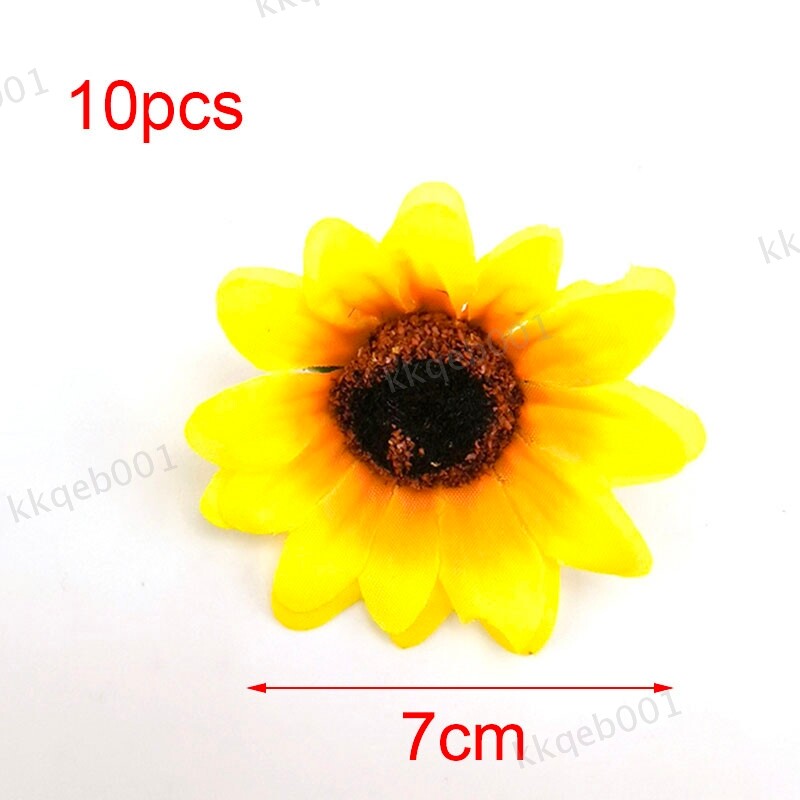 7cm Mini Silk Sunflower Artificial Fake Flowers Head For diy Wedding Party