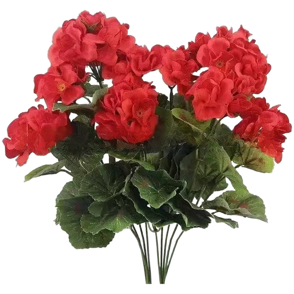 Red Red White Begonia Flower 36cm Plastic Table Decor for Wedding Event