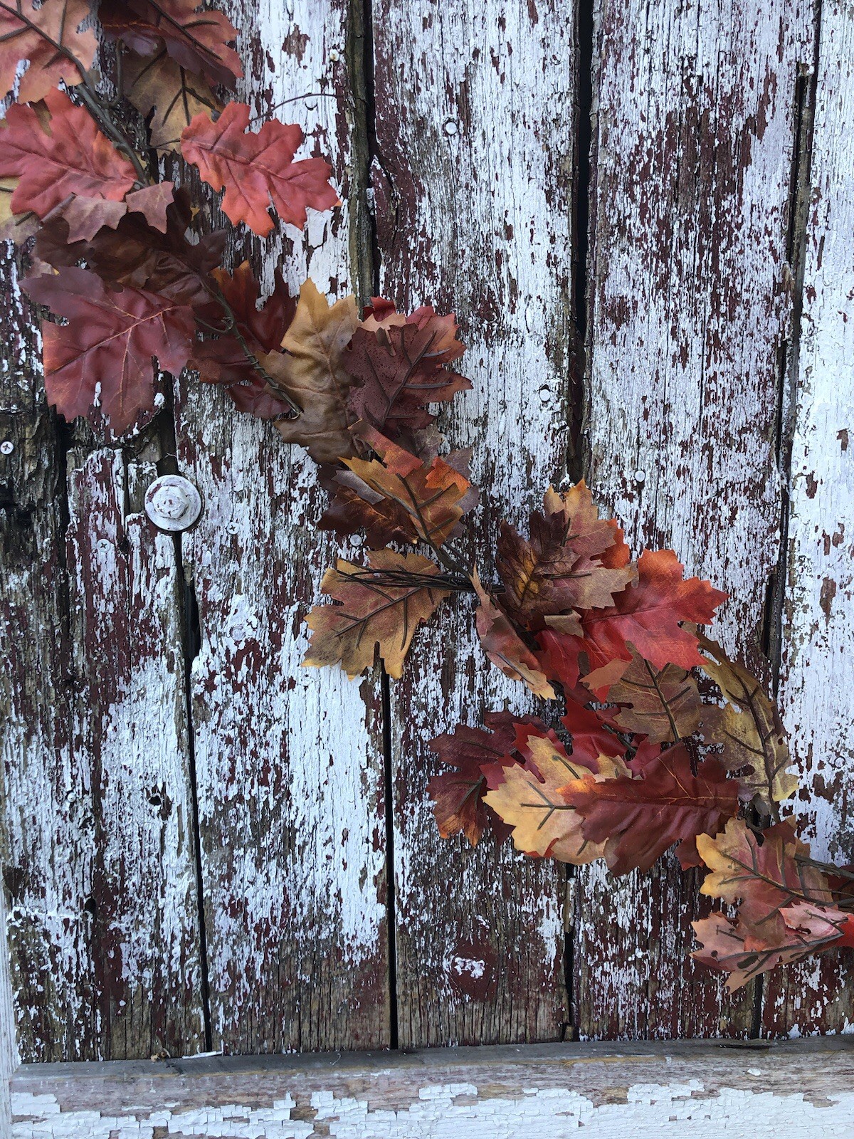 Brilliant Oak Fall Leaf Garland 18 FT Autumn Artificial Fall Leaves Wedding