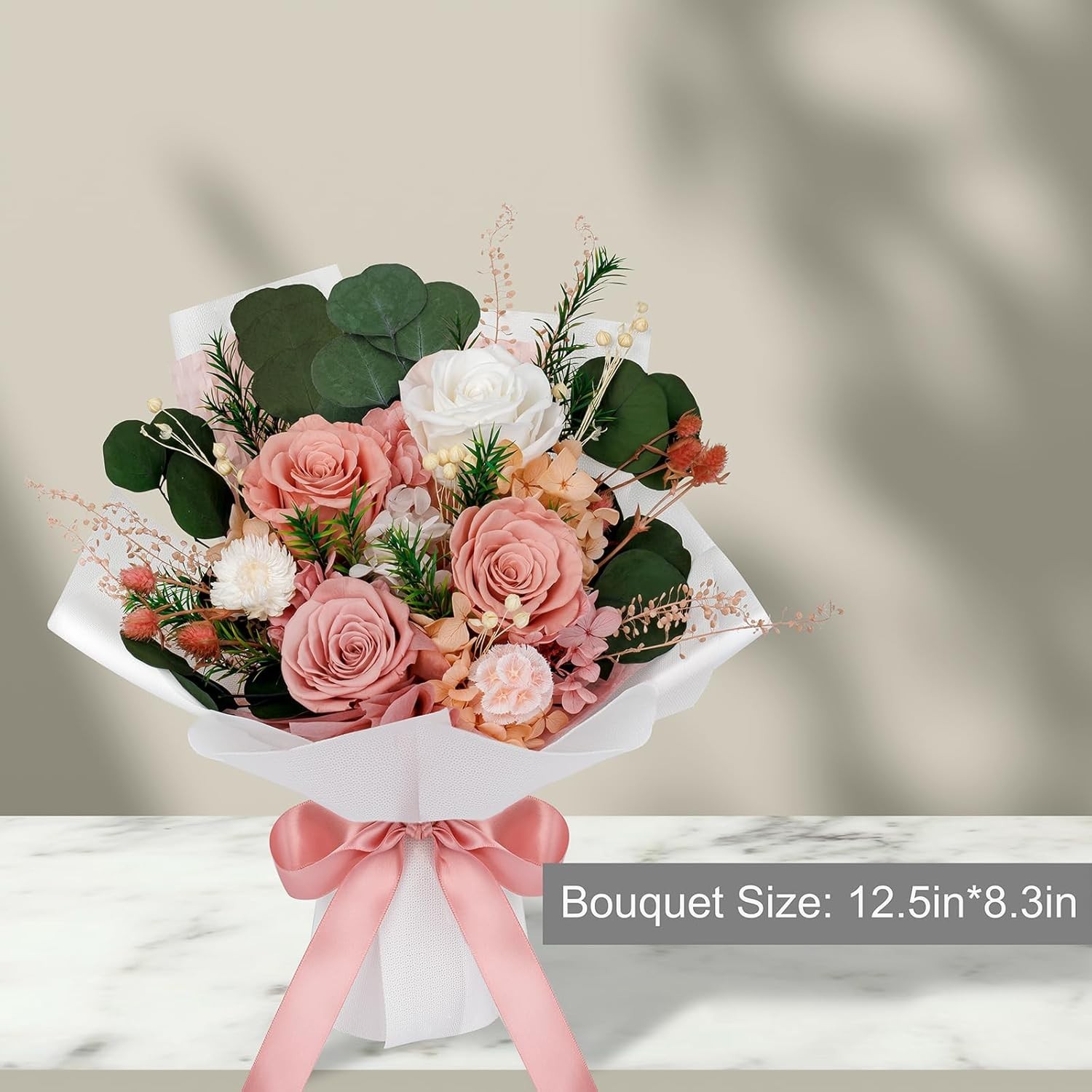 Preserved Flowers Bouquet Floral Gift for Women Mom Wife Grandma Mother’s Day