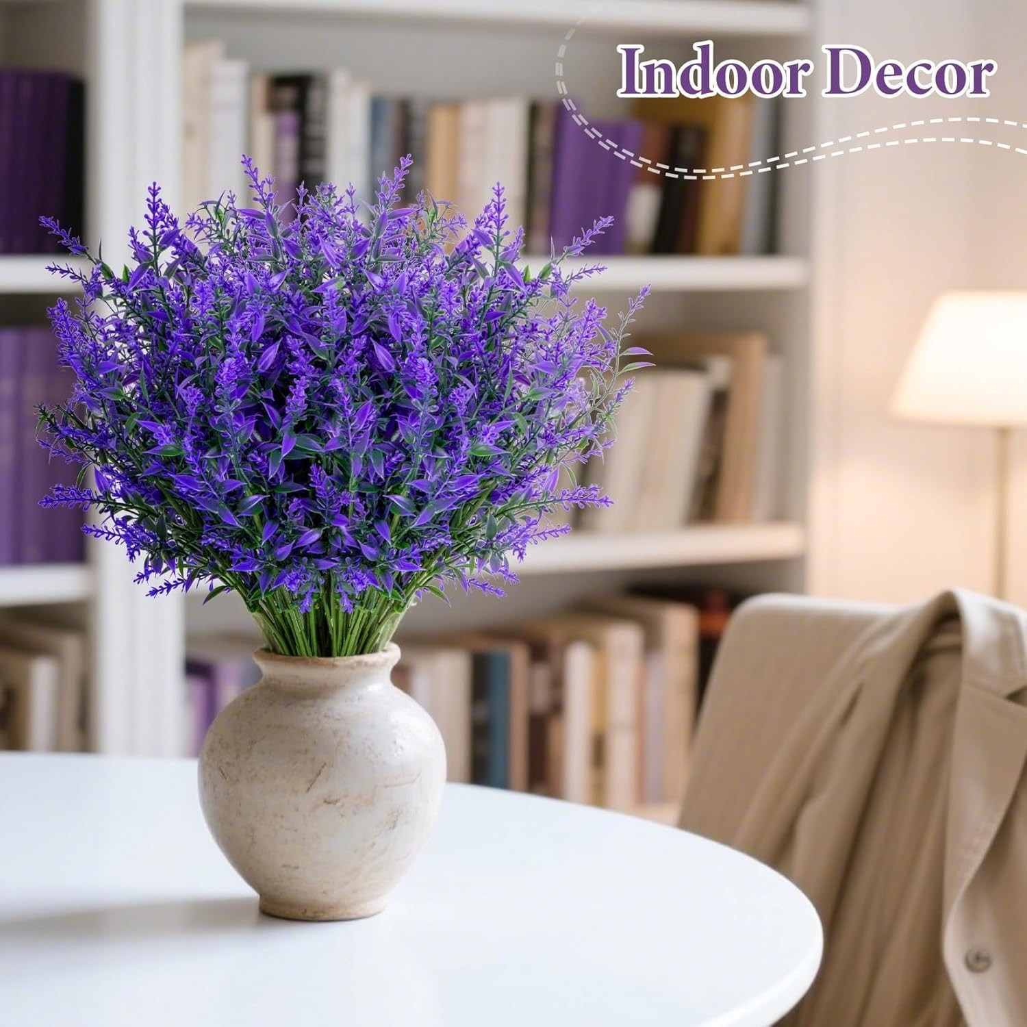 Vibrant 7 Pcs UV Resistant Lavender Flowers for Easy Indoor and Outdoor Styling