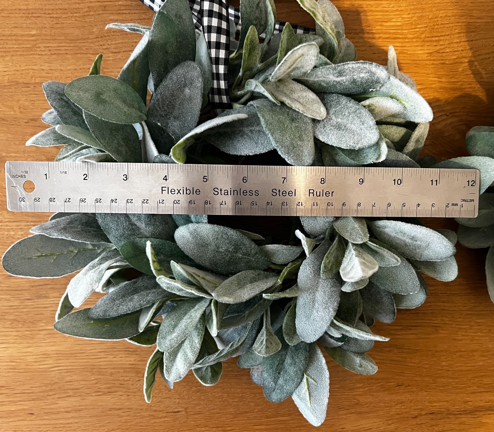 Beautiful set of 3 12″ Lambs Ear Wreath, Window Decor, Farmhouse Decor