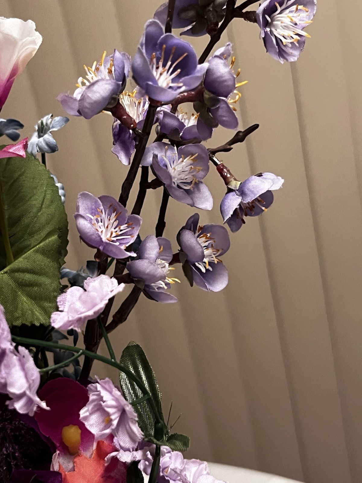 An Elegant Silk Floral Arrangement Stands 19 Inches Tall