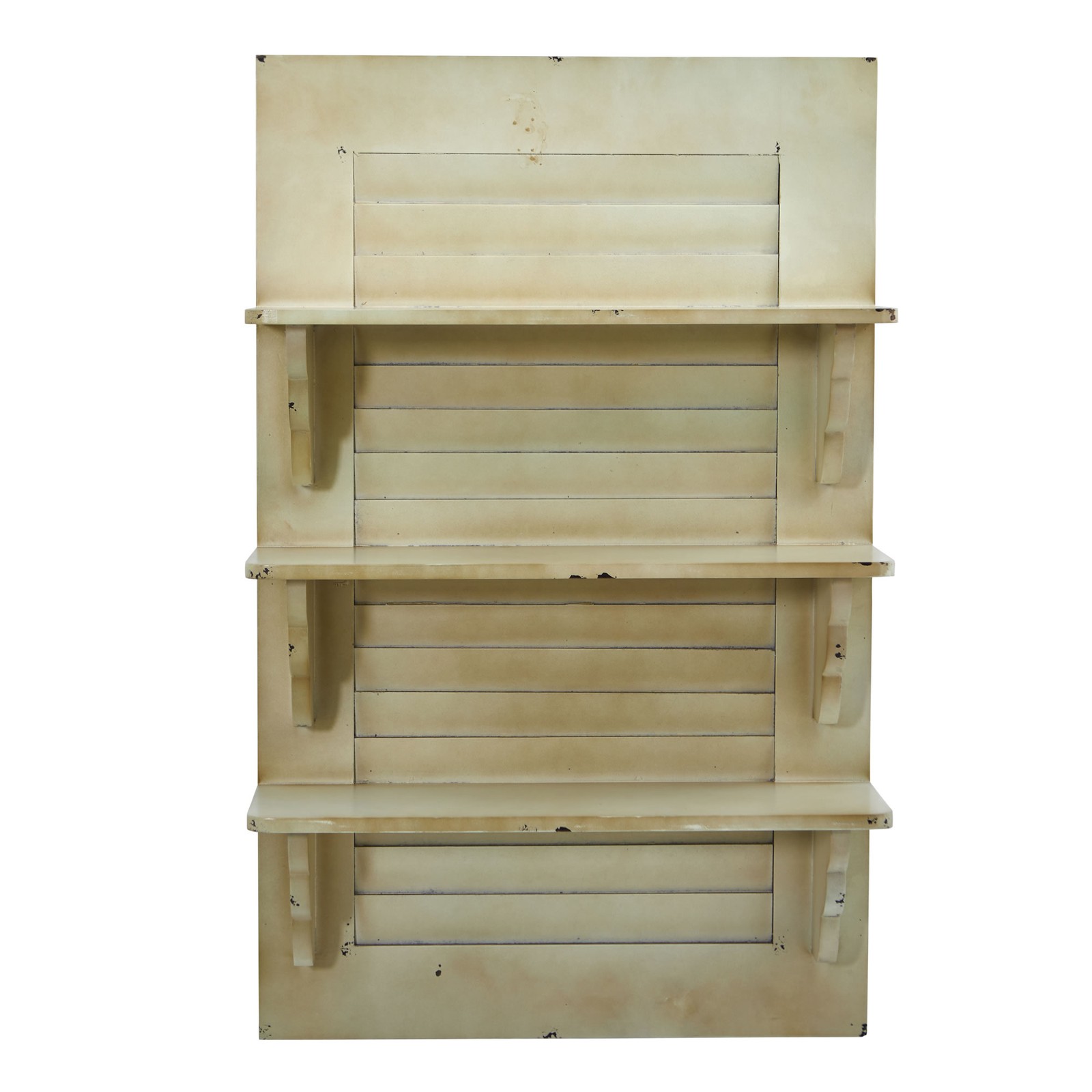 31.75″ Vintage Window Shutter Shelving Wall Decoration 3 Shelves