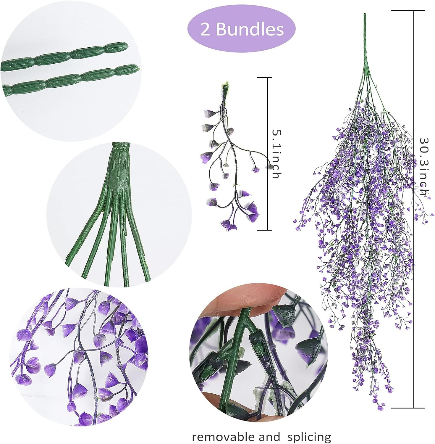 Stylish Waterproof Hanging Ferns – 4 Faux Vines for Indoor & Outdoor Decor