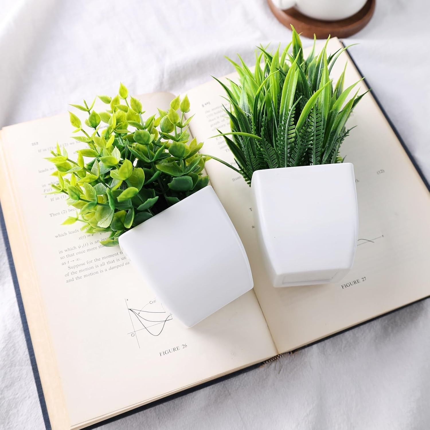 2 PCS Small Fake Plants Potted | Indoor Office Desk, Apartment Wedding Tablet…