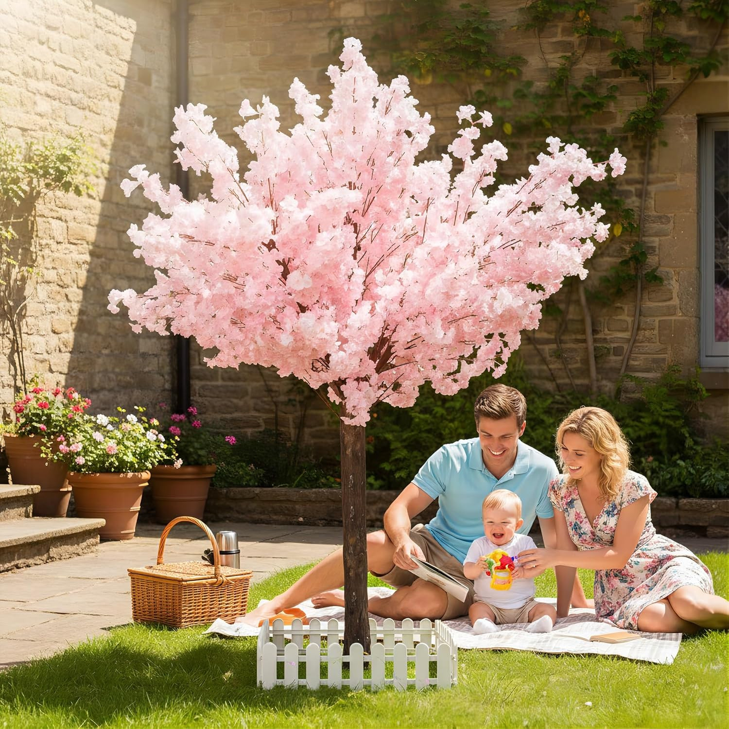 Handmade Pink Cherry Blossom Tree for Indoor Decor & Events