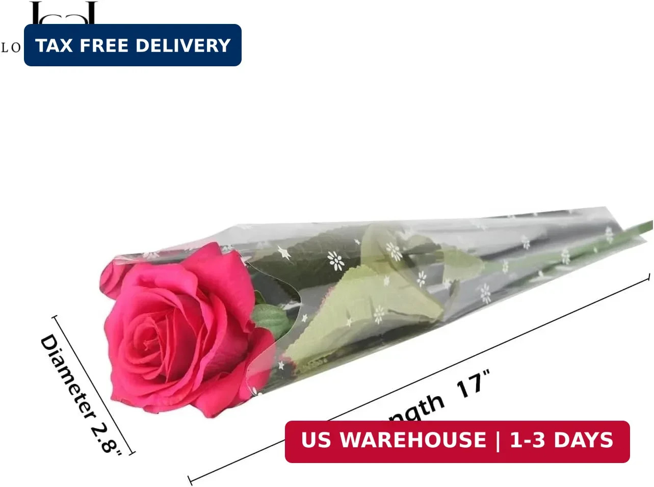 Red Rose Artificial Flowers, 1Pc 17″ Single Red Rose for Valentine’s Mother’s Da