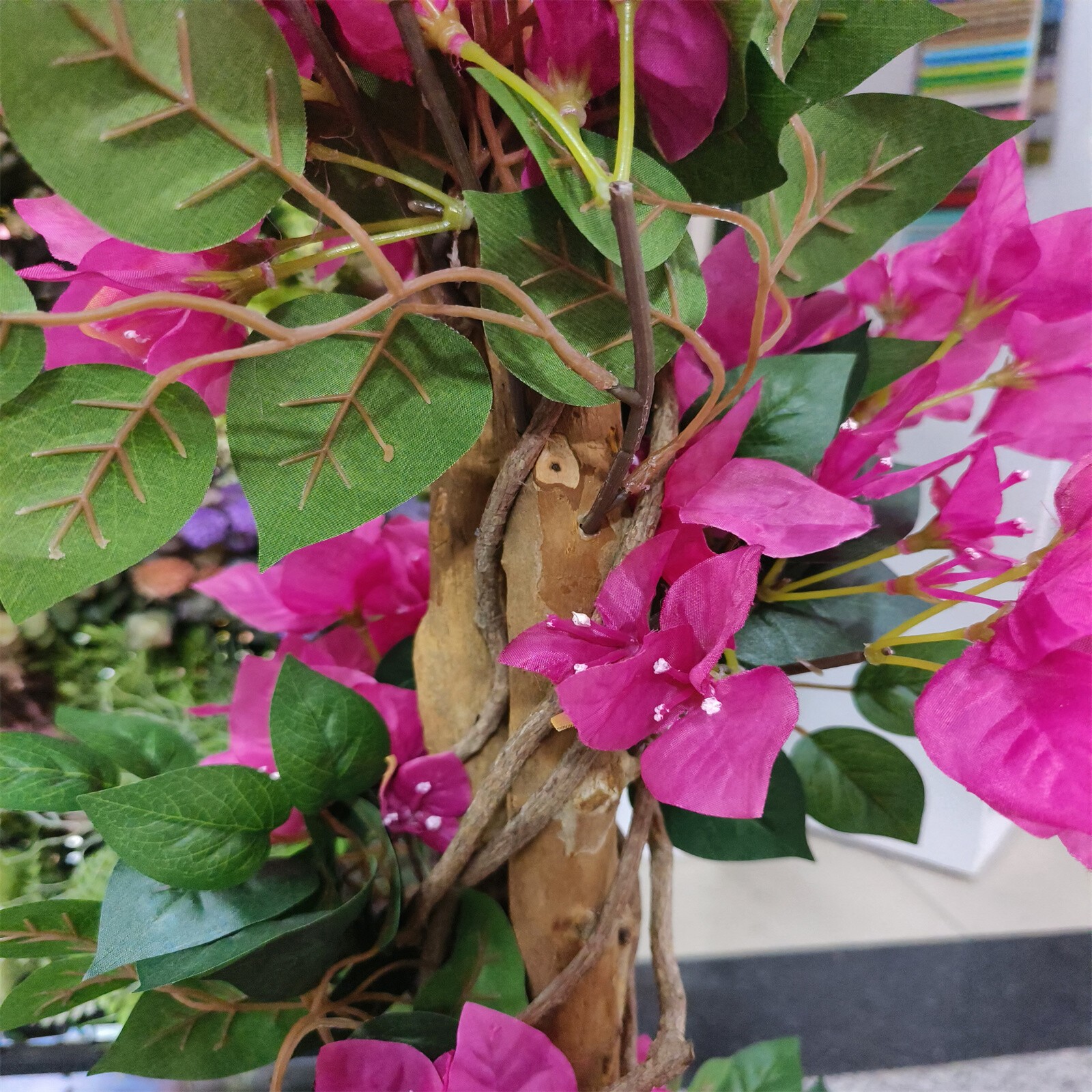 6 Ft Artificial Tree Bougainvillea Flowers for Decor Indoor/Outdoor Home Office