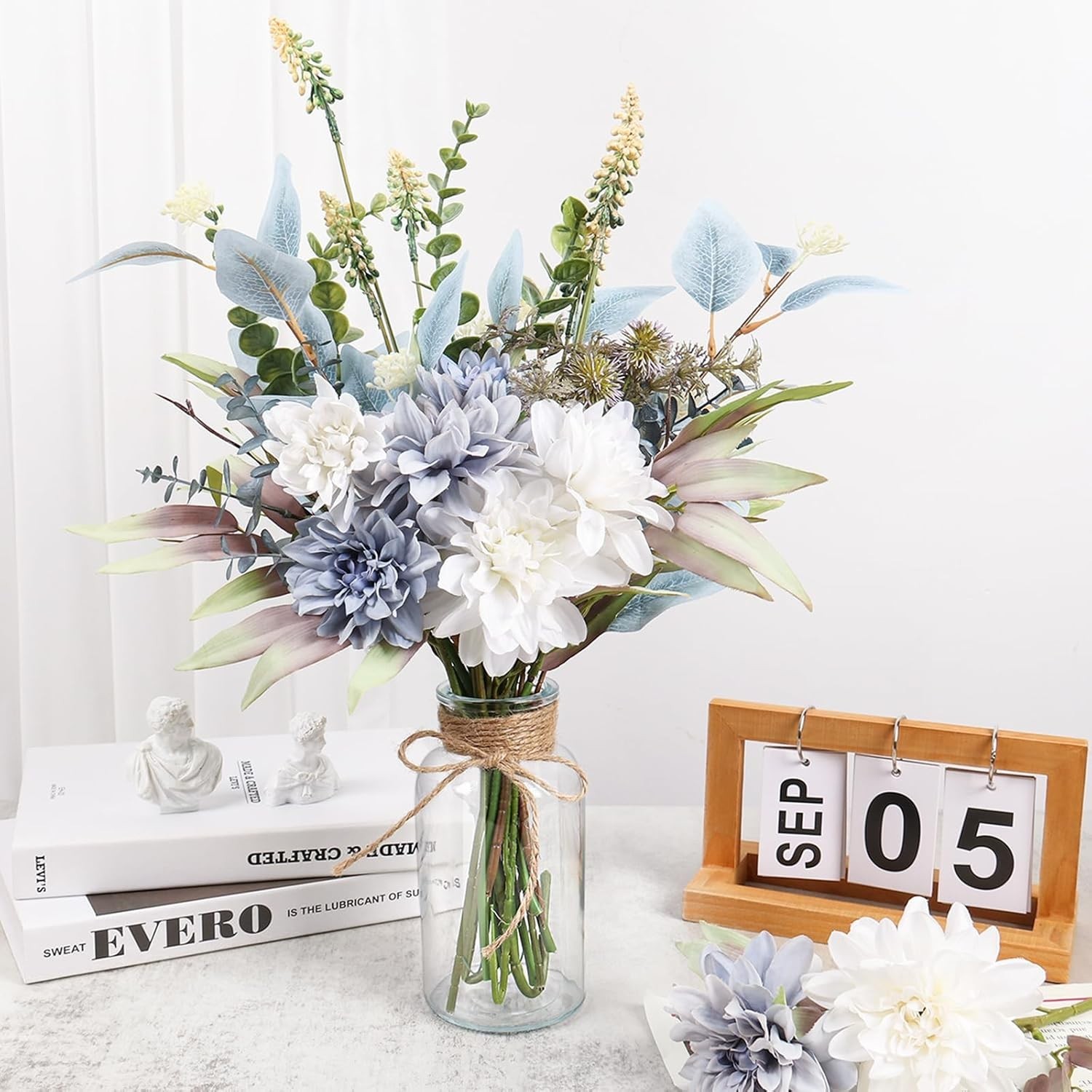 Versatile Faux Floral Arrangement Bouquet – Perfect for Indoor and Outdoor Decor