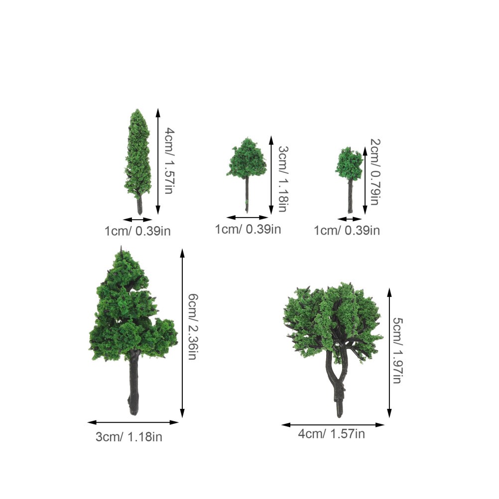 85 Pcs Mini Landscape Tree Model Bonsai Figurines Artificial Miniature