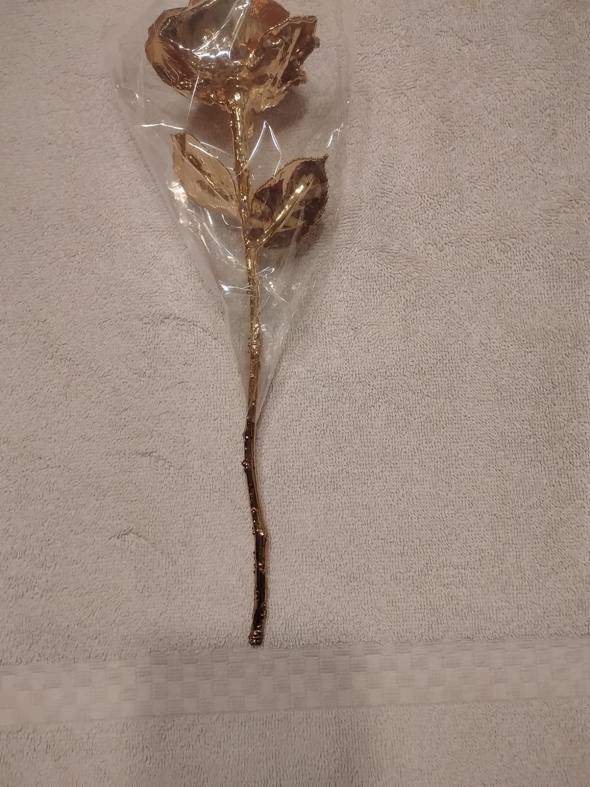 Real Rose Dipped In 24K Gold Red Gift Box