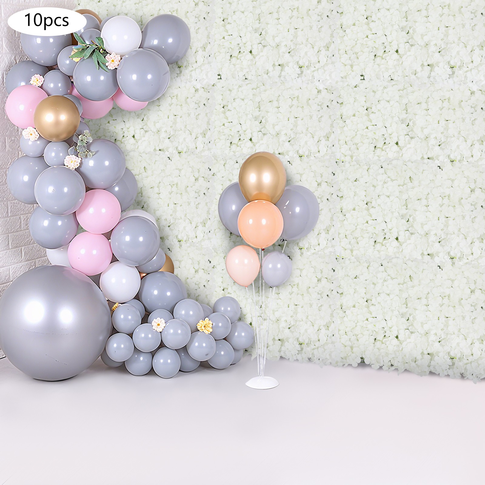 10 PCS Flower Wall Panel 24″ x 16″ Decorative Hydrangea Flower Panels Wall