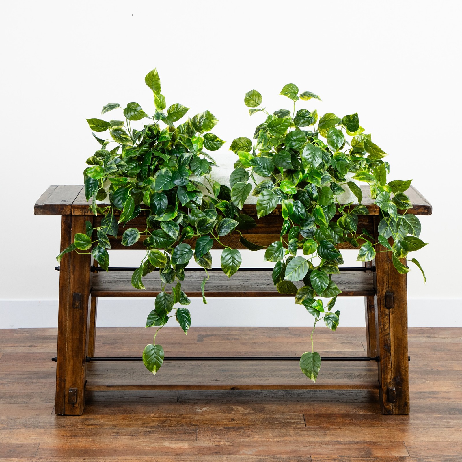 36 Inch Pothos Hanging Bush Plant Set of 2 UV Resistant Indoor Outdoor Decor