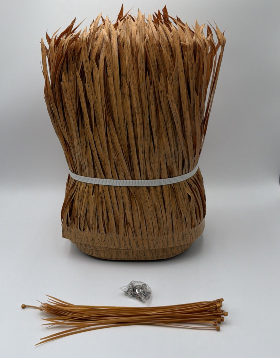 30ft x 16in Artificial Thatch Roll Tiki Palm Decor Khaki Brown Roof Cover