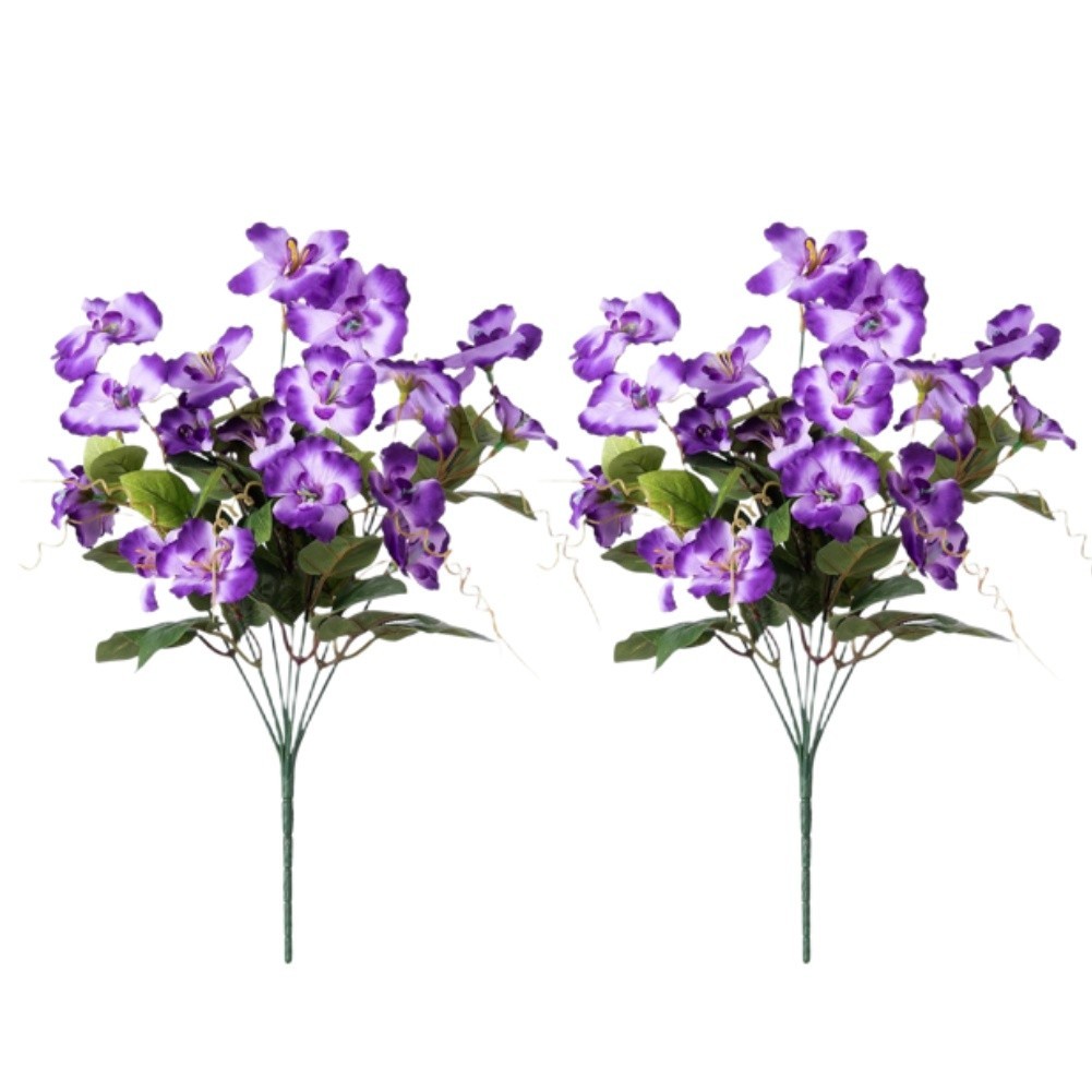 7 Head Silk Hibiscus Flowers Artificial Wedding Decor Home Garden Outdoor Faux