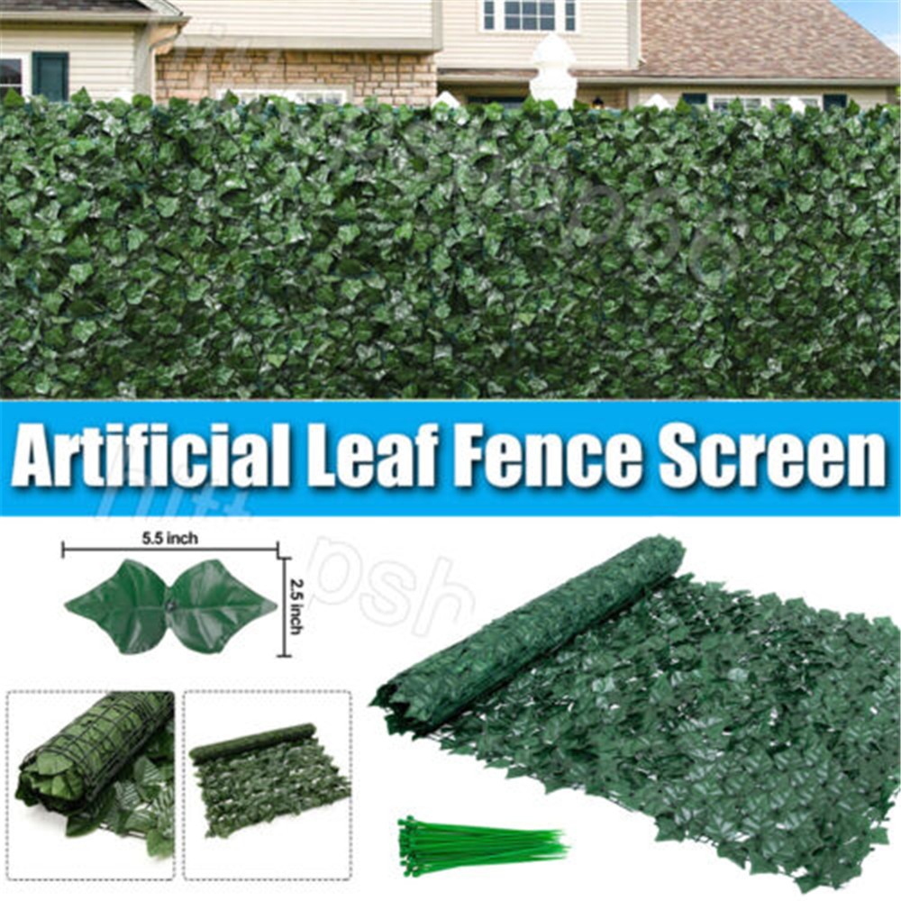 Artificial Ivy Privacy Fence Screen 39″x118″ UV Resistant Faux Greenery Panel