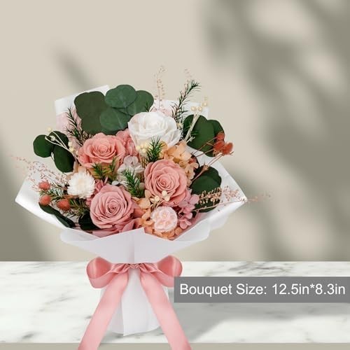 Preserved Flowers Bouquet Floral Gift for Women Mom Wife Grandma Mother’s Day