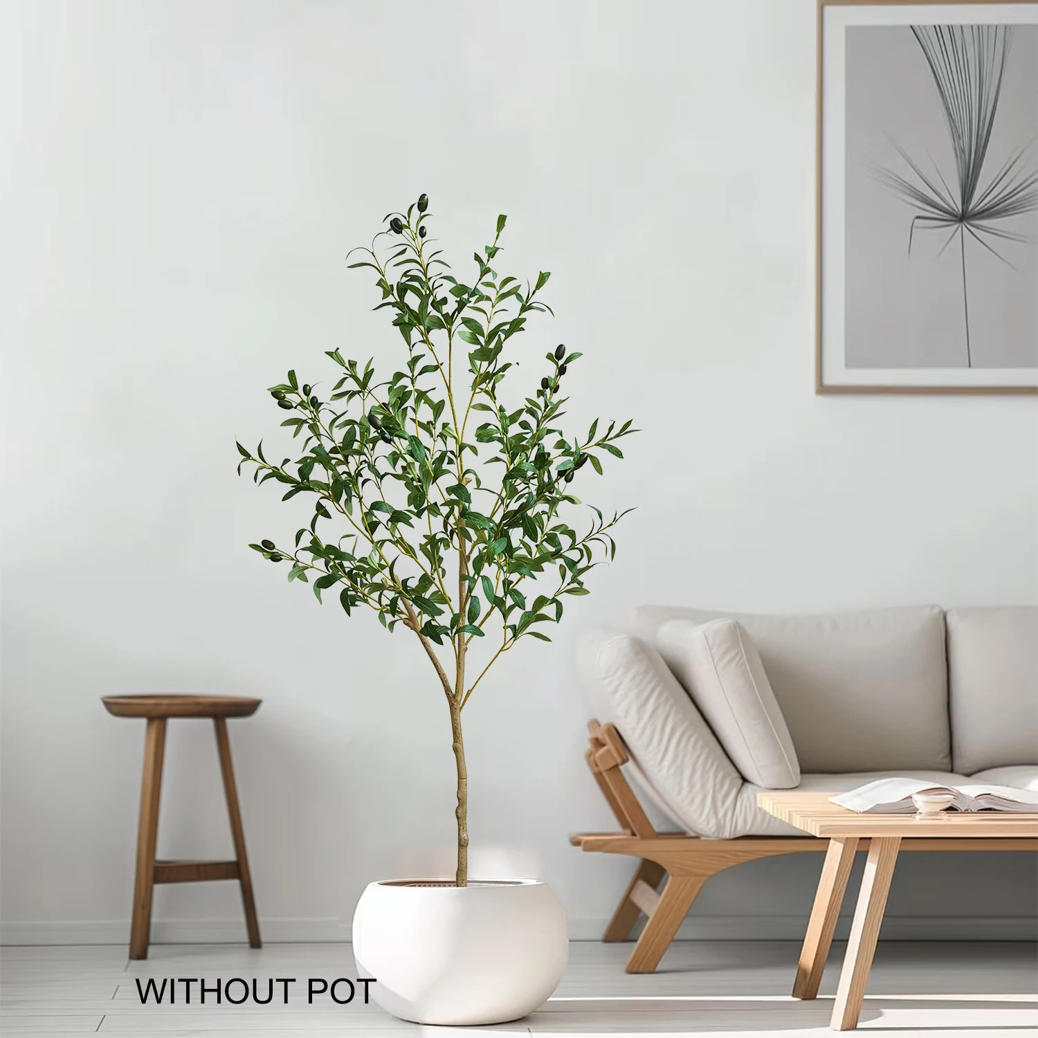 120-180cm Artificial Olive Tree Branch Without Pot Modern Minimalist Fake Plant