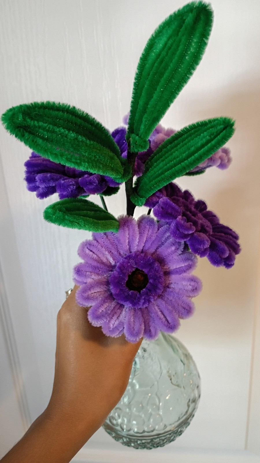 Handmade Gerbera Daisy Flower Pipecleaner|Fuzzywire Crafts:VASE NOT Included
