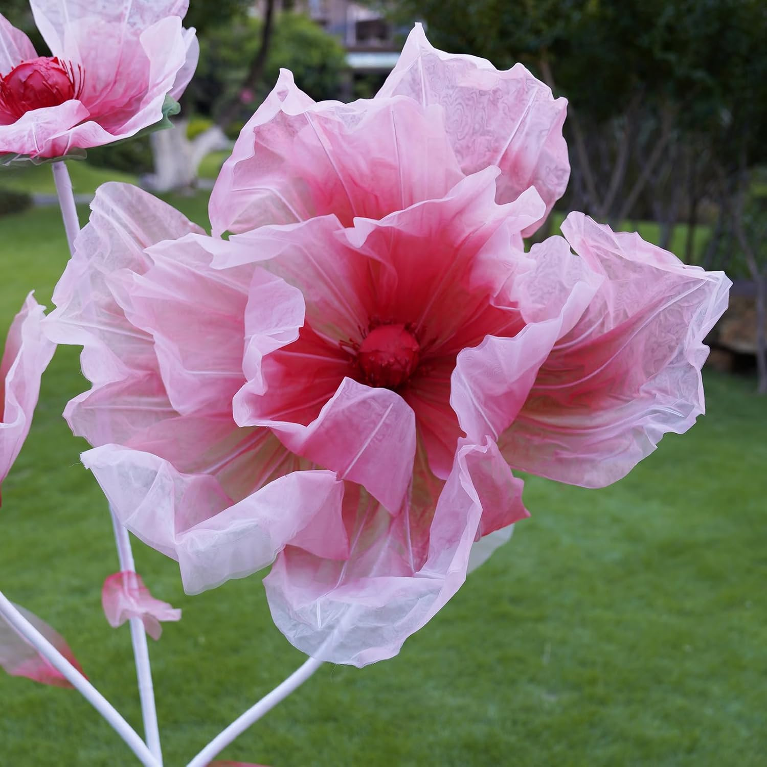 Giant Artificial Flower Decor with Stand,Oversized Freestanding Gradient Stateme