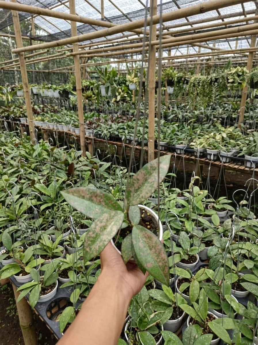 Hoya Verticillata MA07 Pink Splash Exotic Foliage Rare Unique