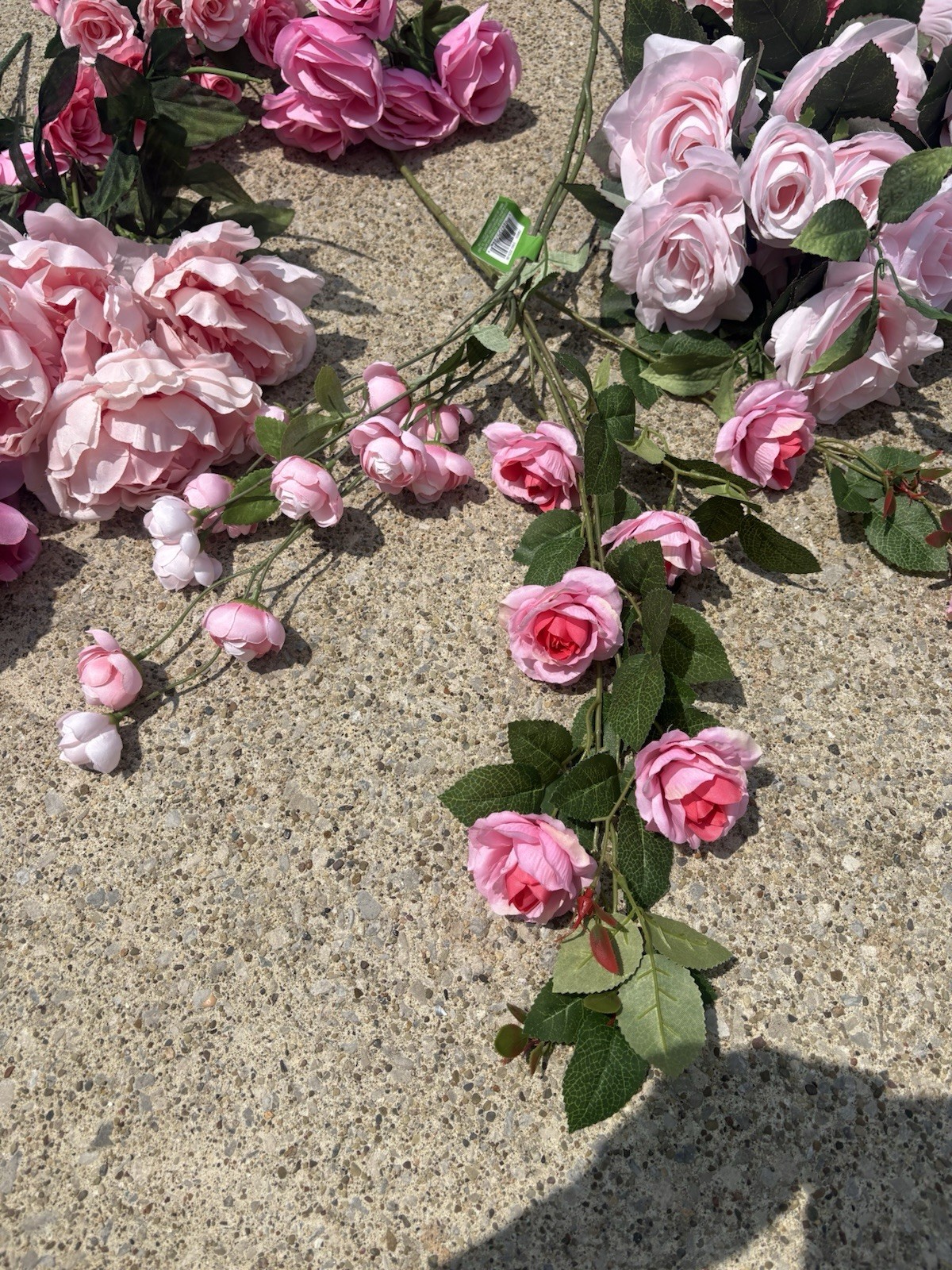 Artificial Flowers Lot Large Mixed Pink Peony And Rose Bundle