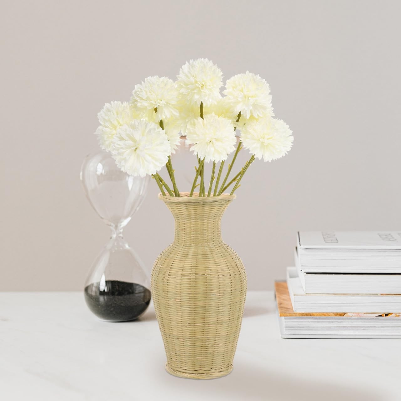 16 Heads Simulated Dandelion Flower Branches Artificial White Dandelion Plant…