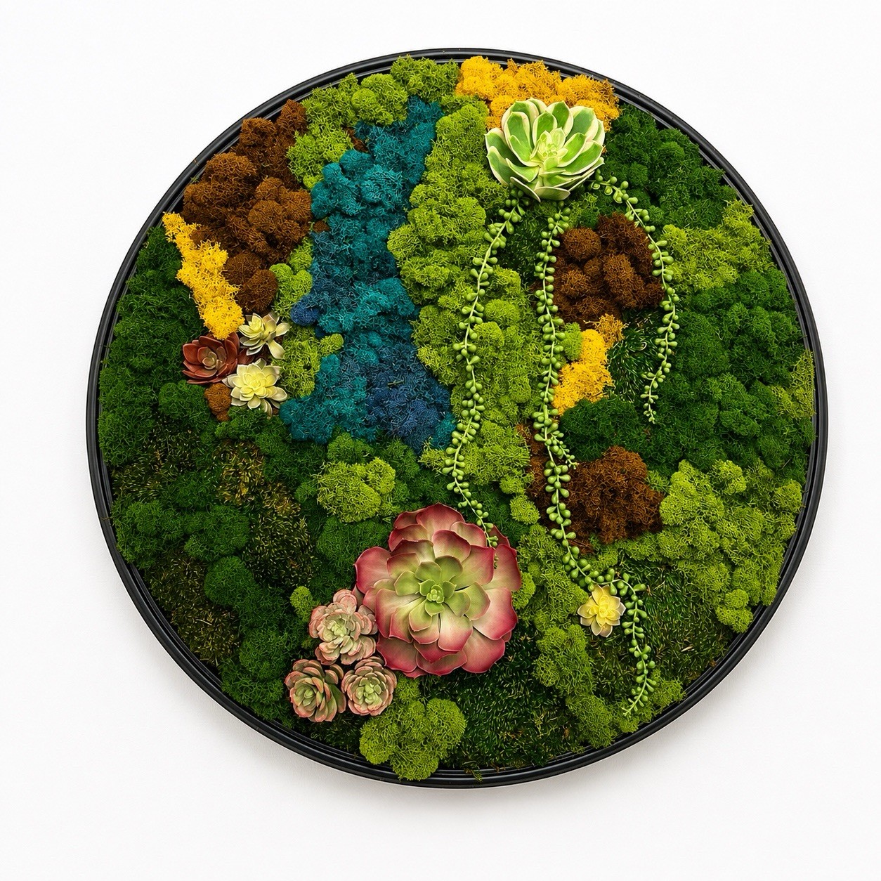 Luxury Handmade Preserved Moss Wall Art | One-of-a-Kind | Modern Botanical Decor