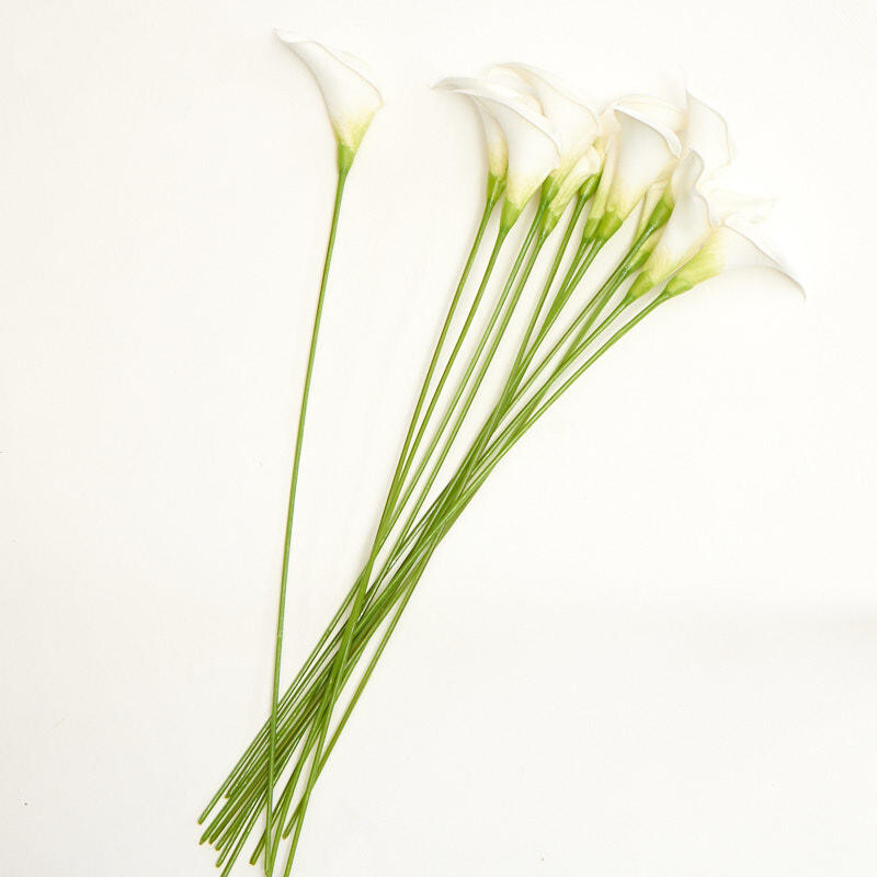 Package of 12 White Artificial Calla Lily 23″ Flower Stems