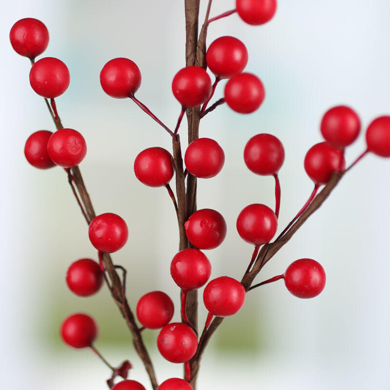 Package of 10 Rich Red Artificial Berry 22″ Spray Picks