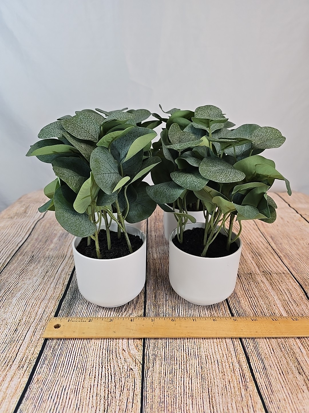 Potted Faux Plant Set of 4 – 9” Indoor Decorative