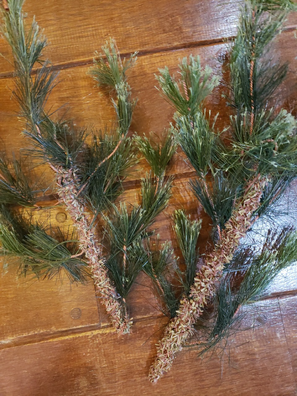 3 Realistic Green Pine Pinecone Wreath Christmas Filler Decor Branches 19″ PLUS