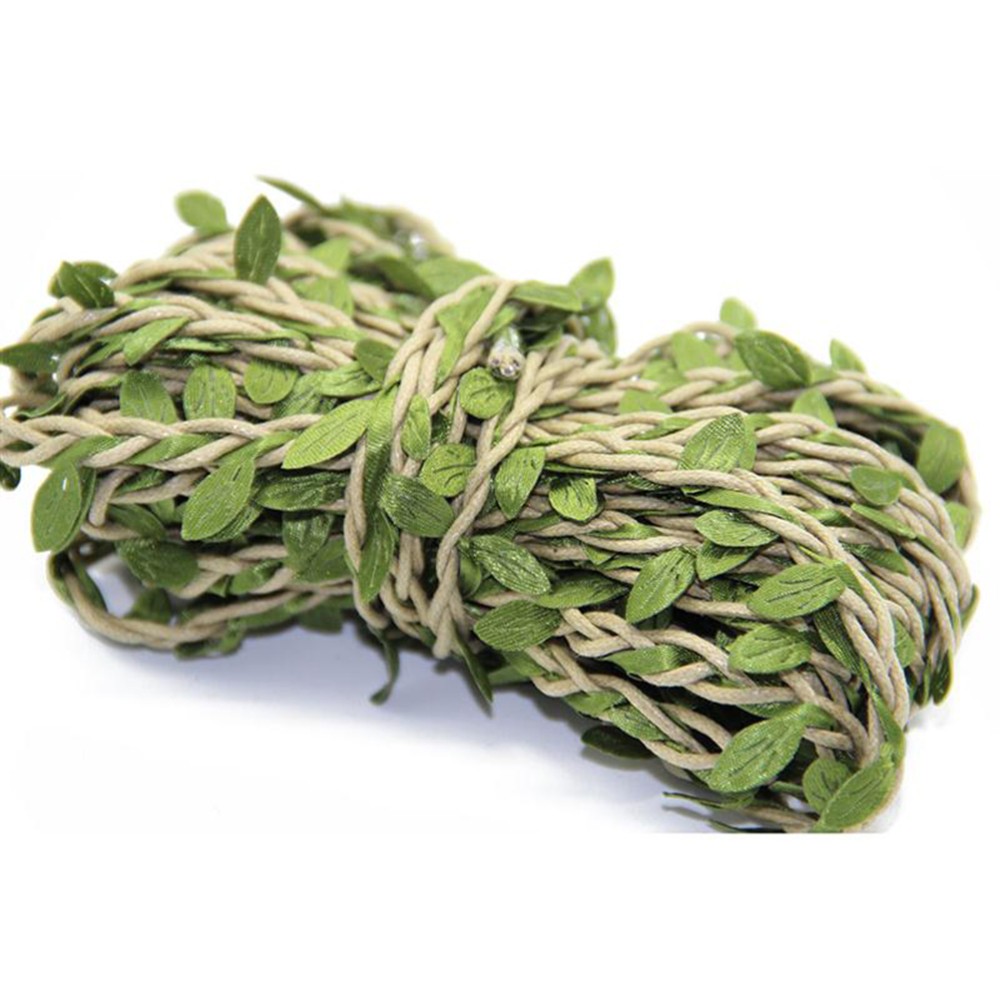 2 Pieces Artificial Green Leaves Bulk Simulation Rattan Decor Vines