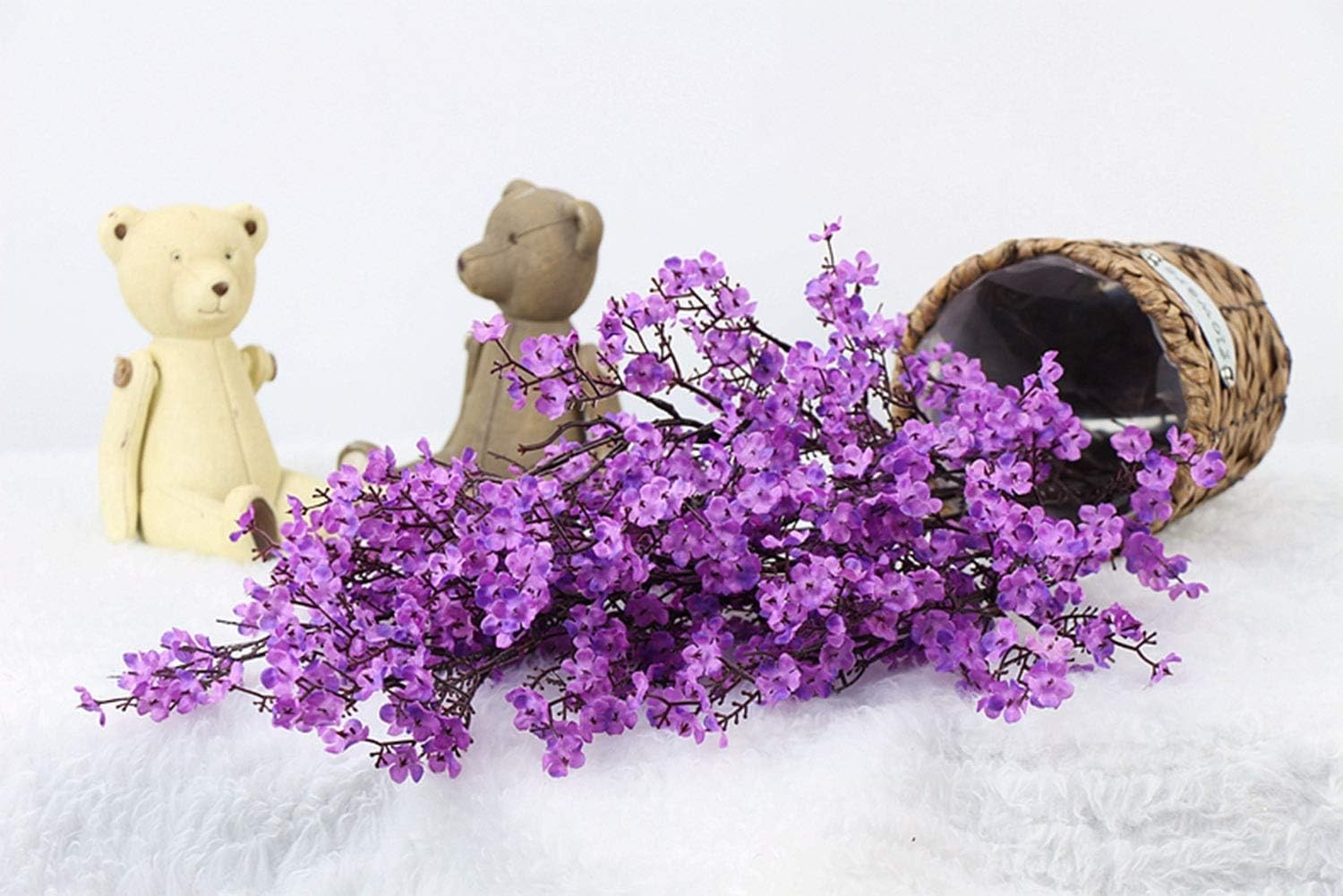 Elegant Realistic Purple Baby’s Breath Silk Flowers – Set of 6 for All Occasions