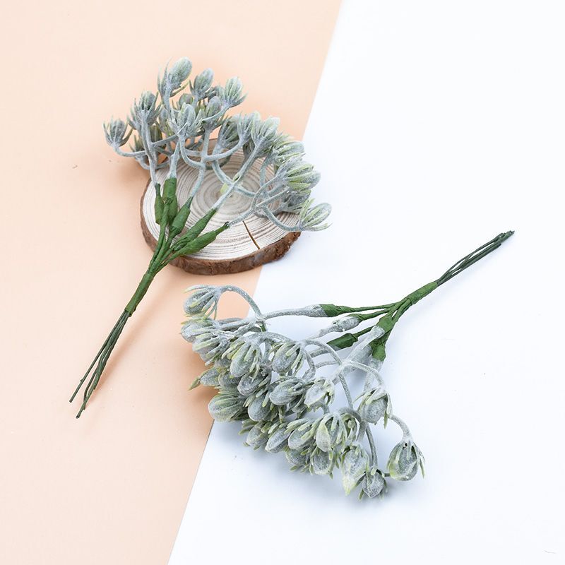 6PCS Artificial Plants Plastic Leaves Scrapbooking Art Accessory DIY Decoration