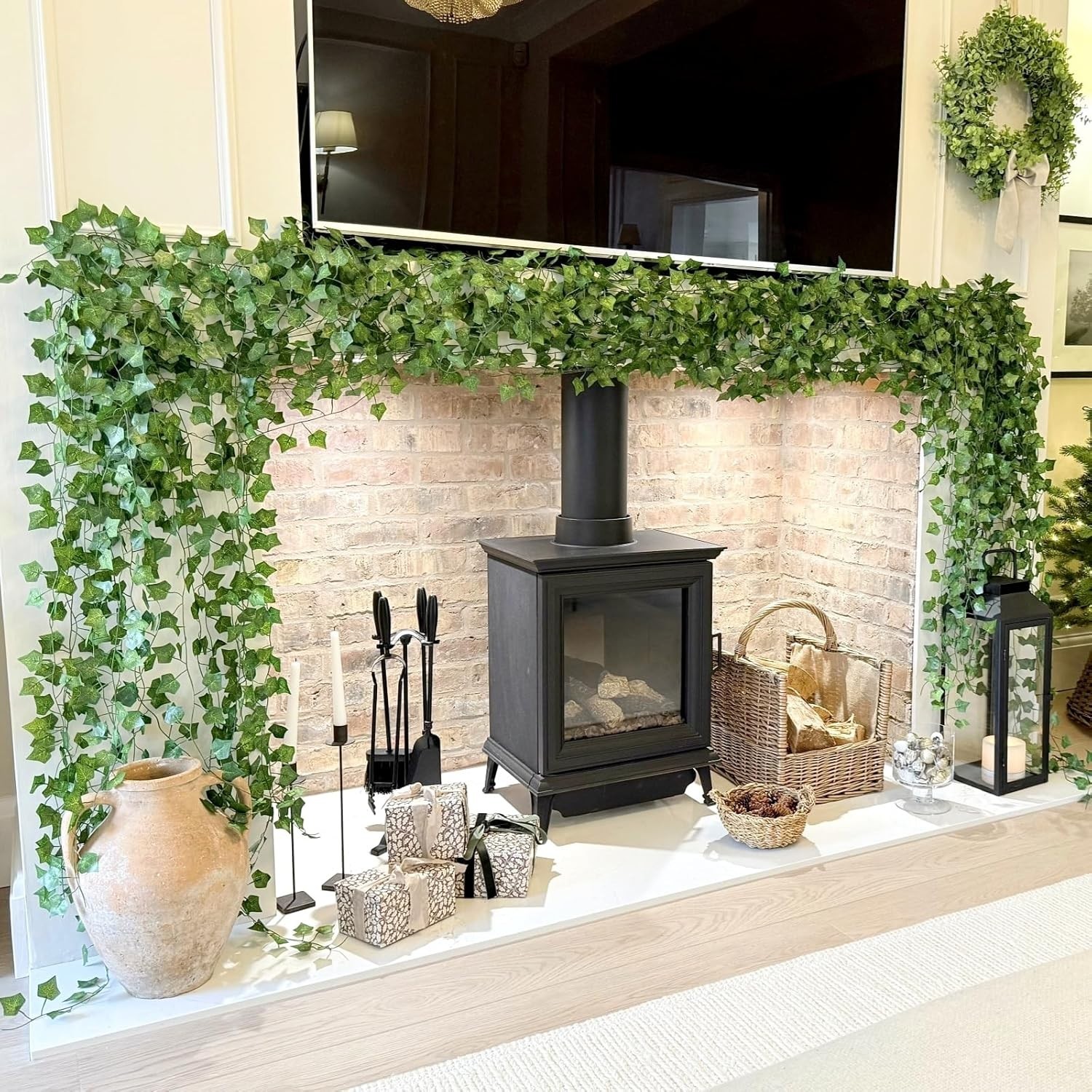 12 Pack 84Ft Artificial Ivy Garland, Fake Vines UV Resistant Greenery Leaves …