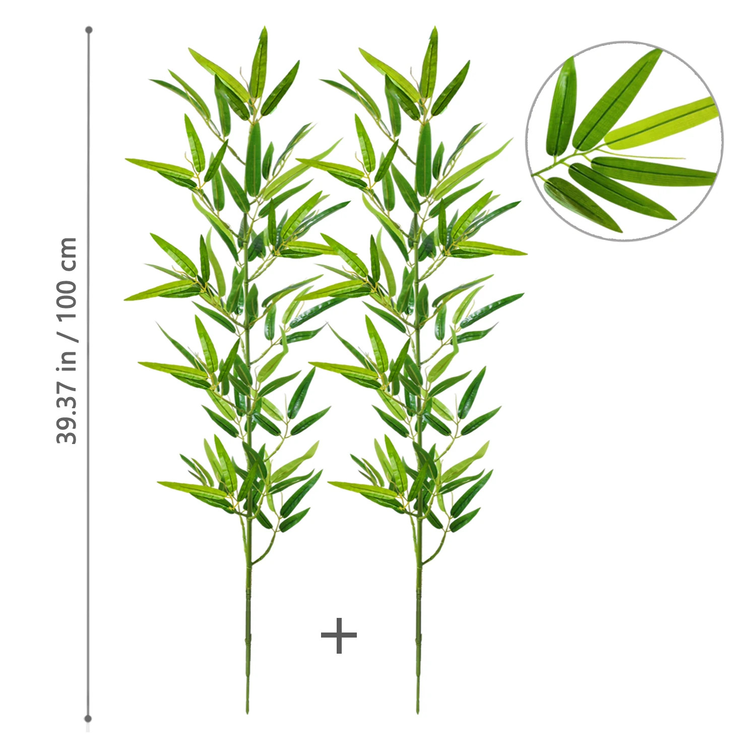 120-240cm Artificial Green Bamboo Leaves Fake Branch Plants Home Decoration HOT