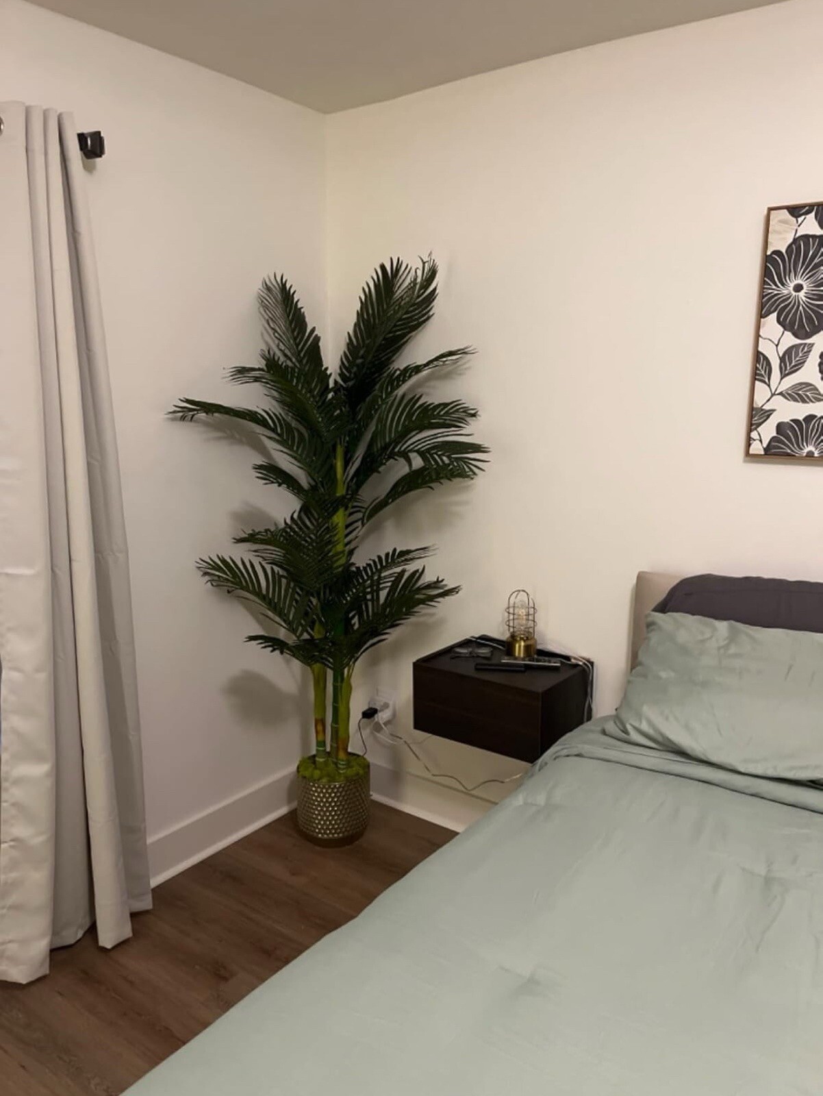 6.5′ Double Trunk Golden Cane Artificial Palm Tree Home Decor.