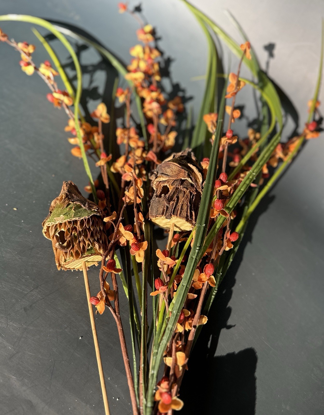 Vintage Birdhouse Floral Picks Rustic Farmhouse Cottagecore Woodland Fall Decor
