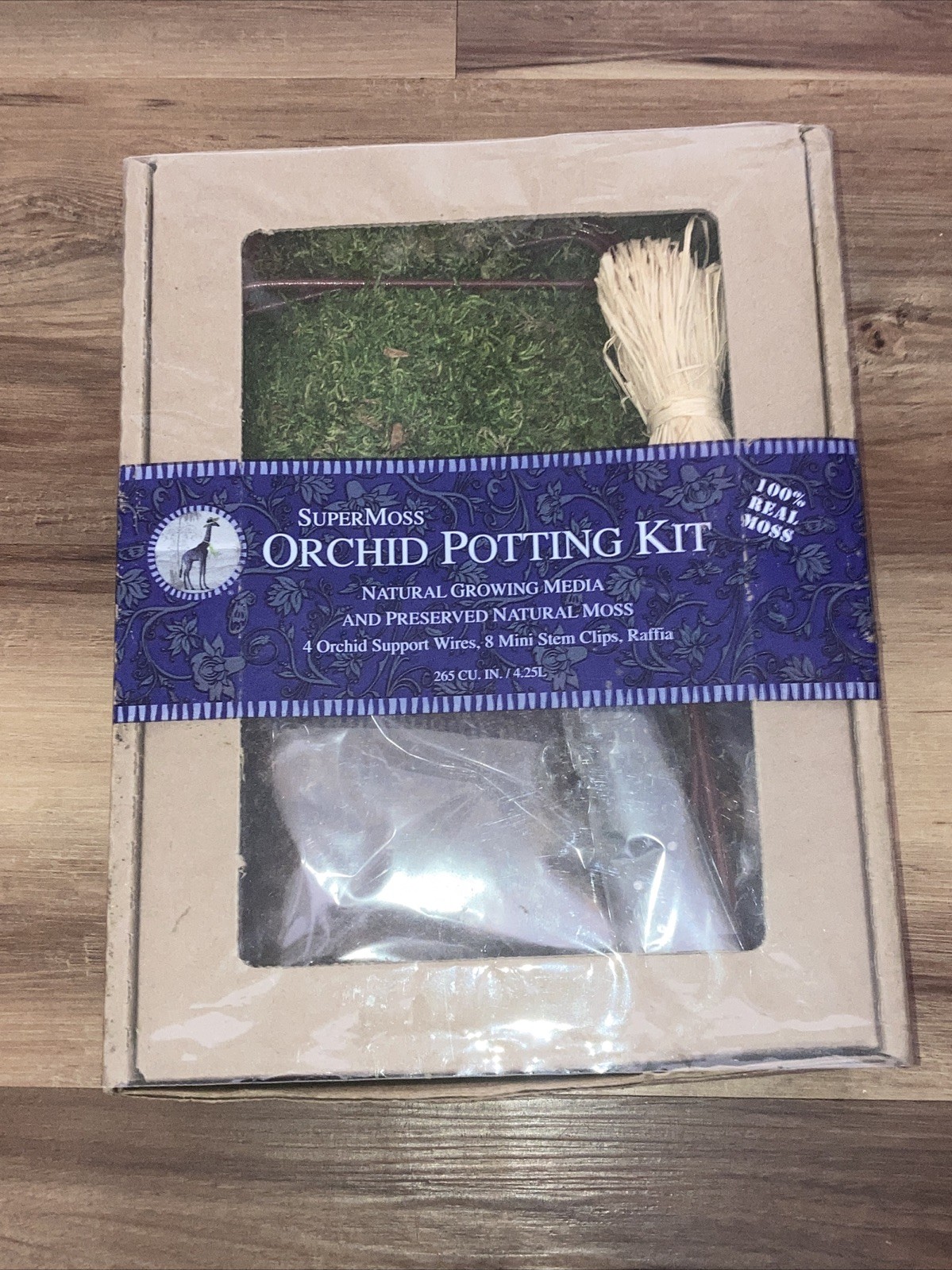 SuperMoss Orchid Potting Kit 100% real Preserved Natural Moss Wires Stem lips