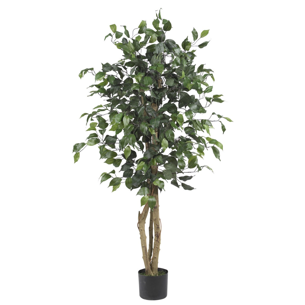 4′ ARTIFICIAL SILK FICUS TREE Fake Indoor High Quality Realistic Plant