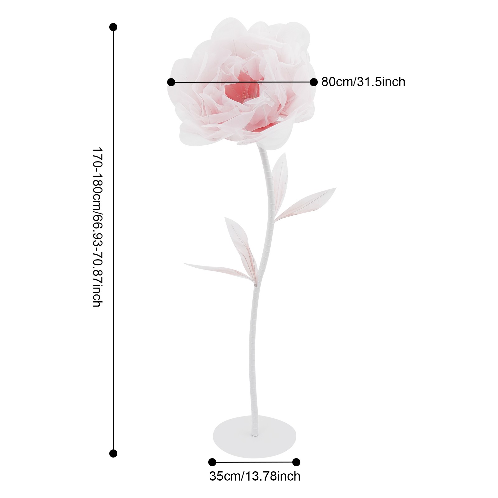 Flower Decoration W/ Light Large Electric Auto-Open Artificial Flower for Party
