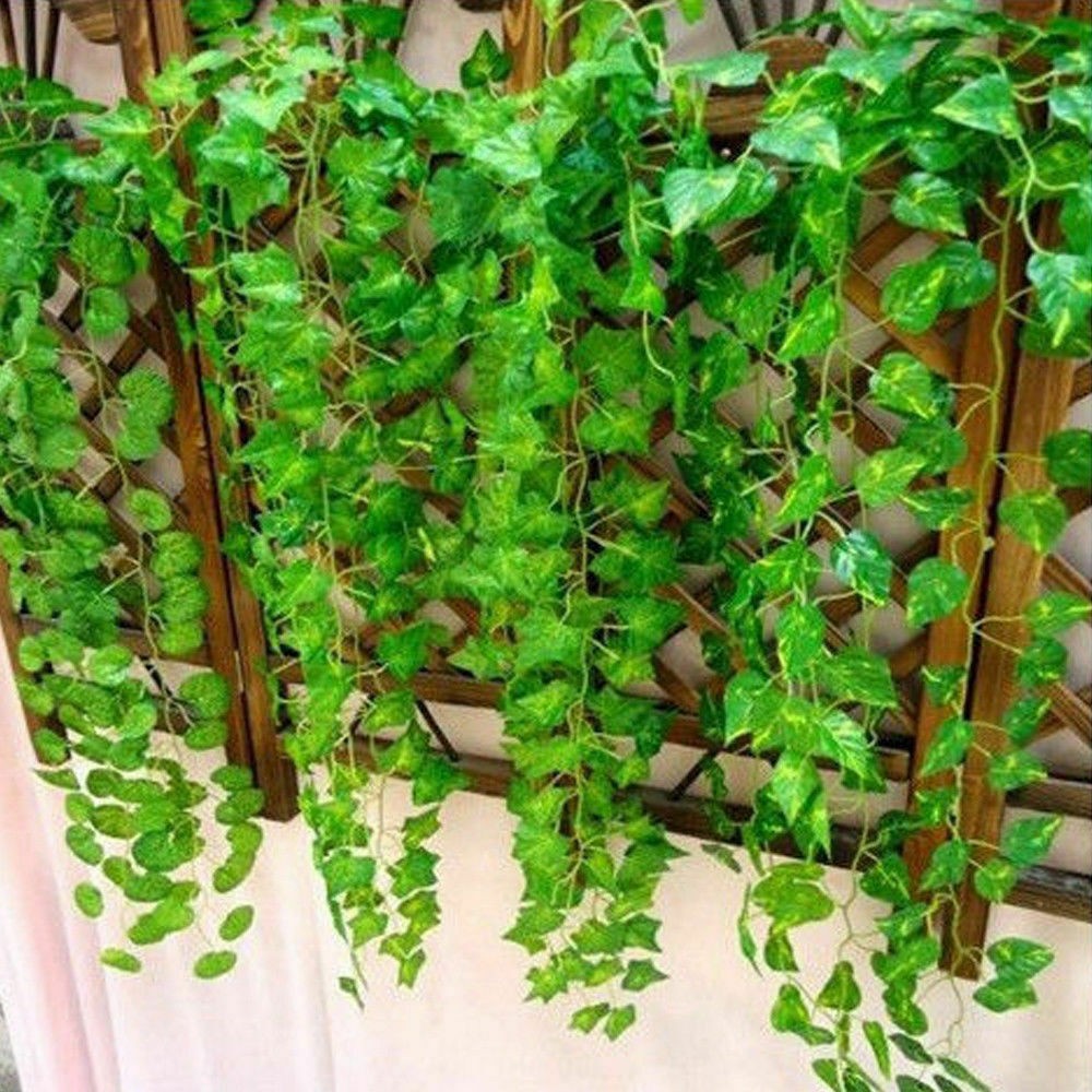 12 Strands 94 FT Artificial Ivy Vines Leaves Silk Garland for Home Office Decor