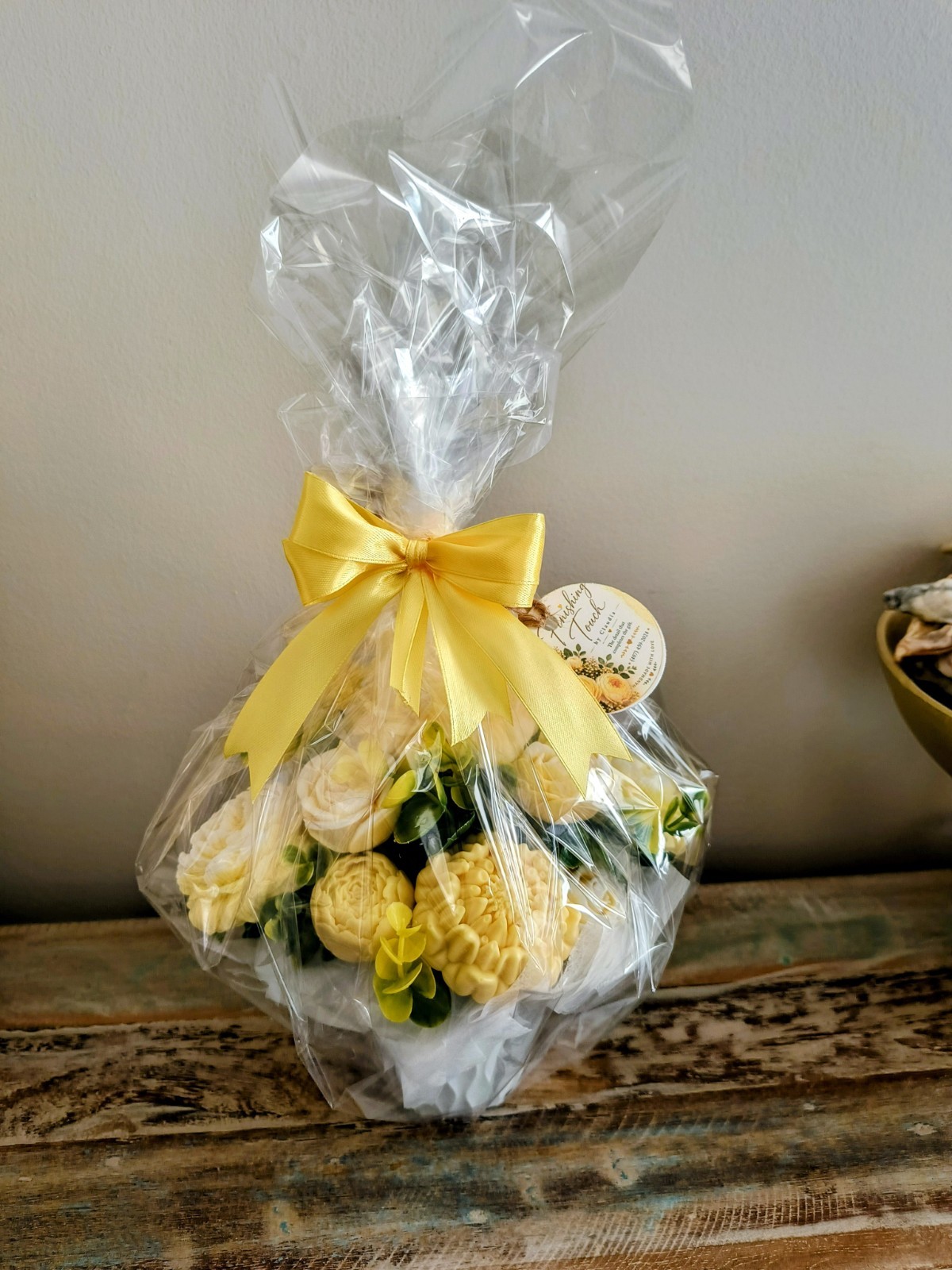 Yellow Soap Arrangement For Bathroom Decor With Fragrance/Great Gift